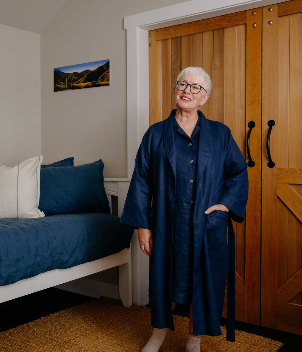 Linen Robe Navy