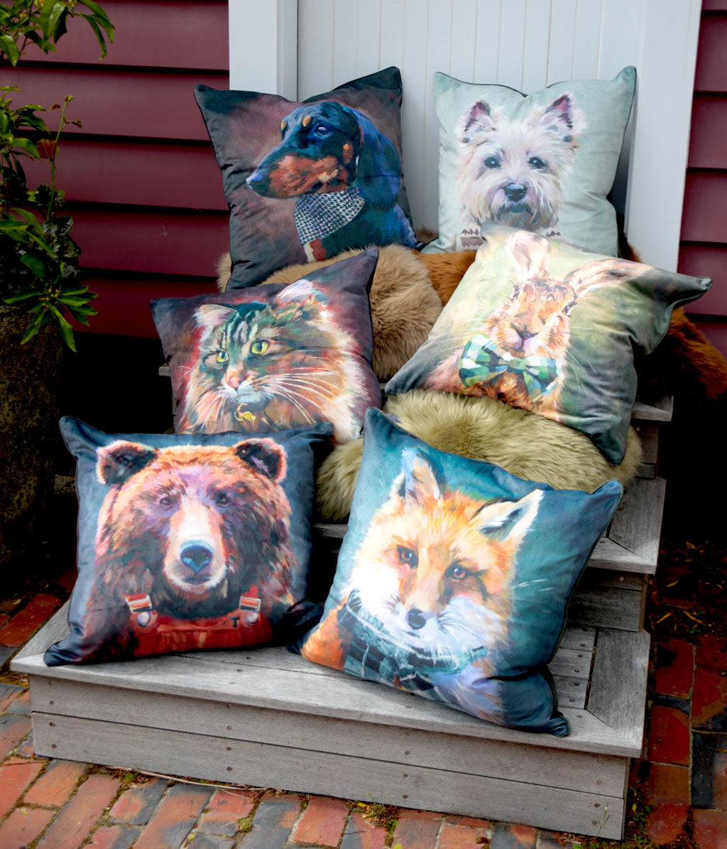 Thread Bear Cushion Cover