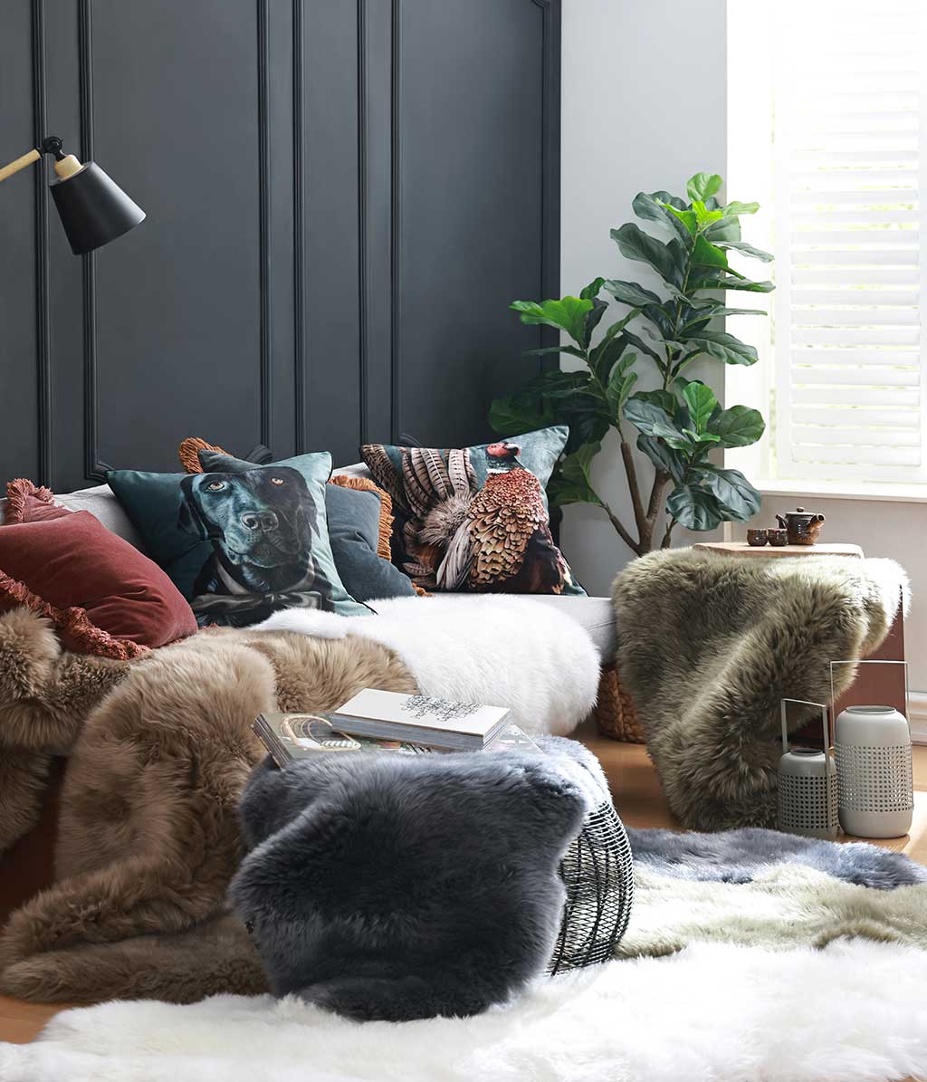 NZ Wool Sheepskin Rug Blush