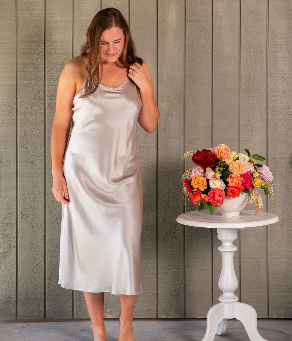 Silk Chemise Pewter