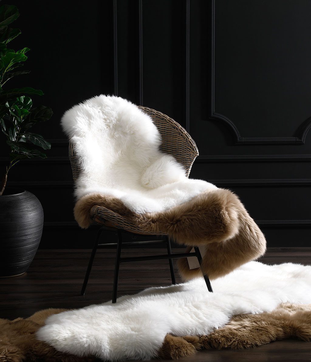 NZ Wool Sheepskin Rug Taupe