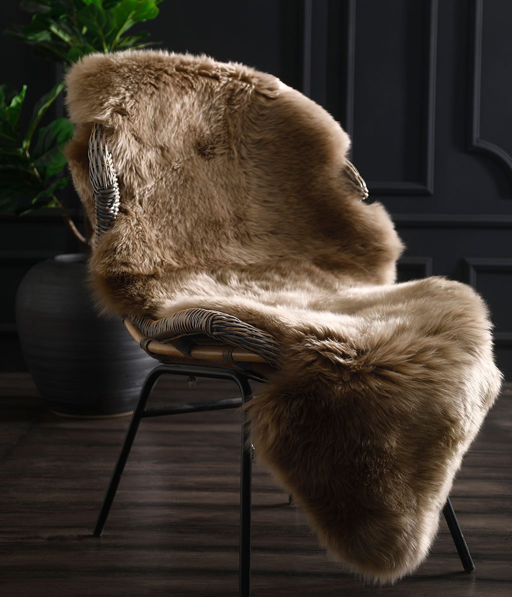 NZ Wool Sheepskin Rug Taupe