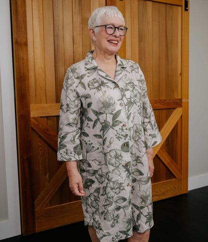 Linen Nightshirt Botanical