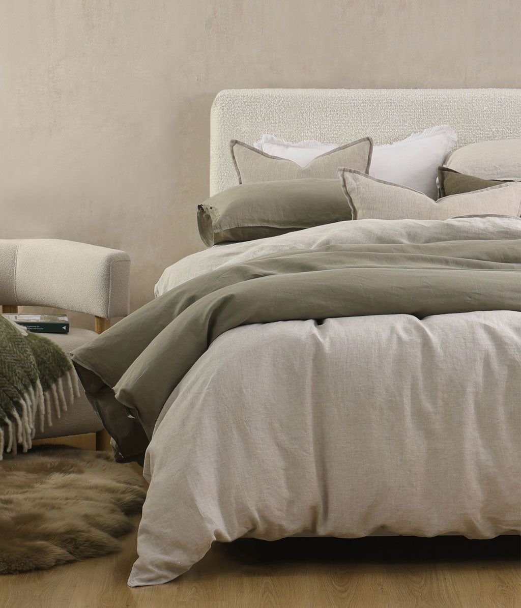 Laundered Linen Duvet Set Natural