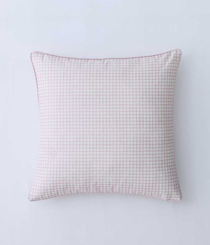 Gingham Cushion Cover Pink