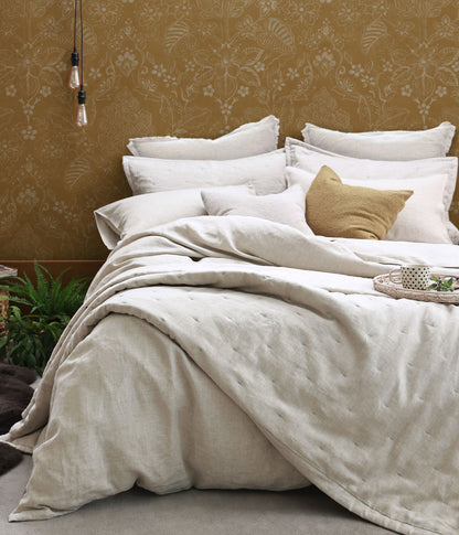 Laundered Linen Duvet Set Natural