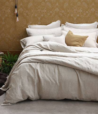 Laundered Linen Duvet Set Natural