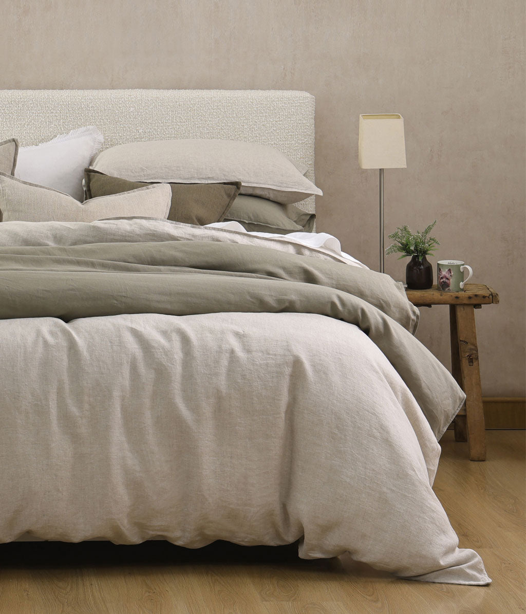 Laundered Linen Duvet Set Natural