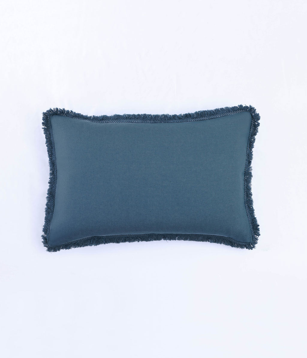 Laundered Linen Tassel Pillowcover Set Ocean