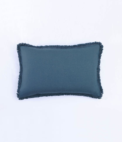 Laundered Linen Tassel Pillowcover Set Ocean