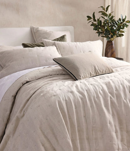Laundered Linen Bedspread Set Natural