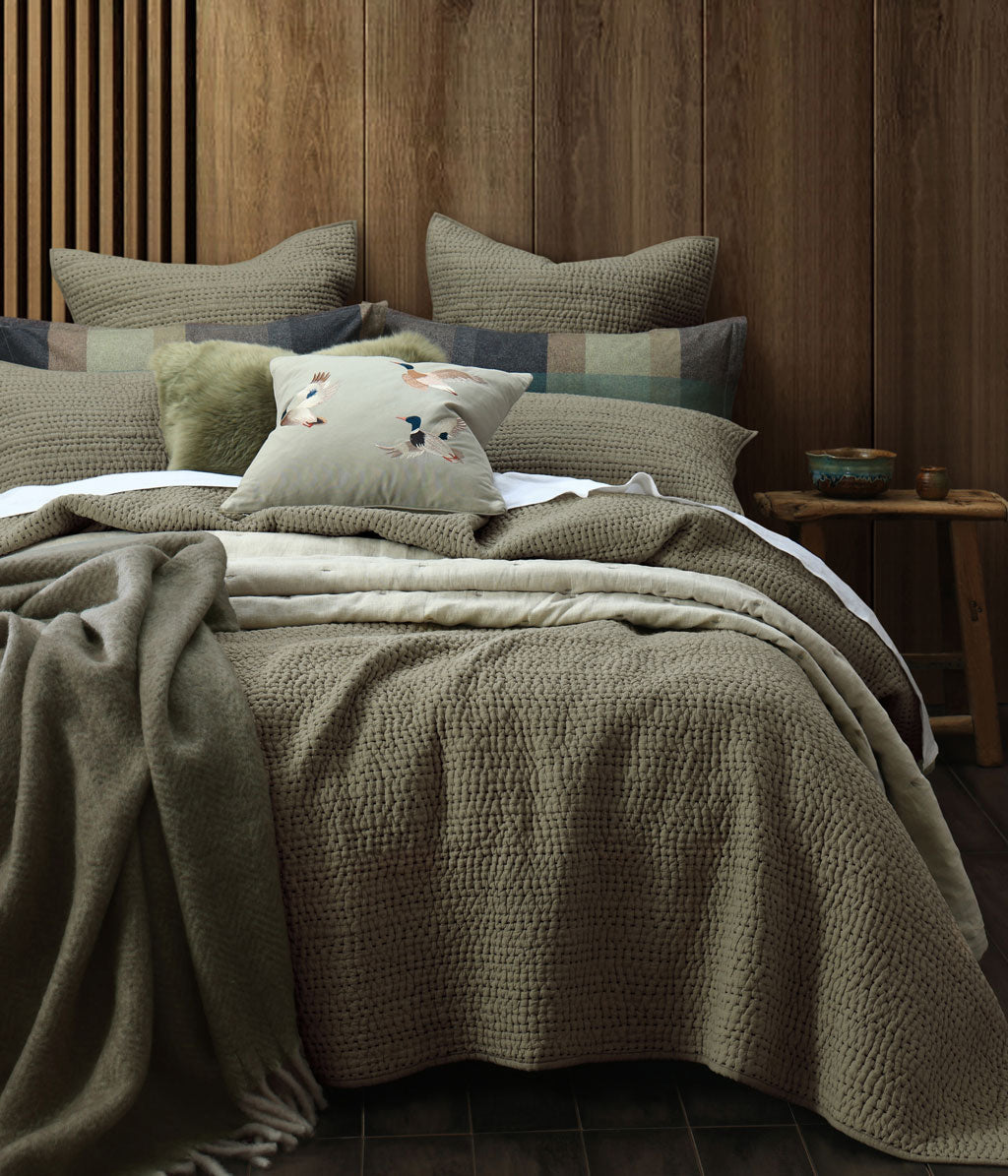 Loom Coverlet Set Sage