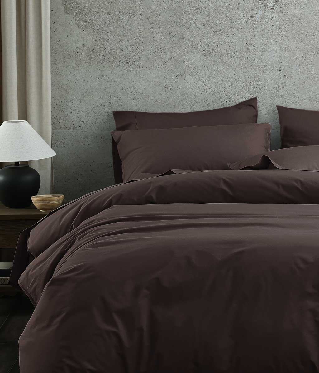 Pure Cotton 250TC Duvet Set Chocolate