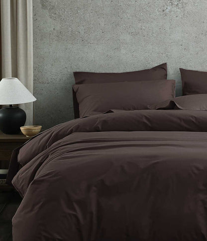Pure Cotton 250TC Duvet Set Chocolate