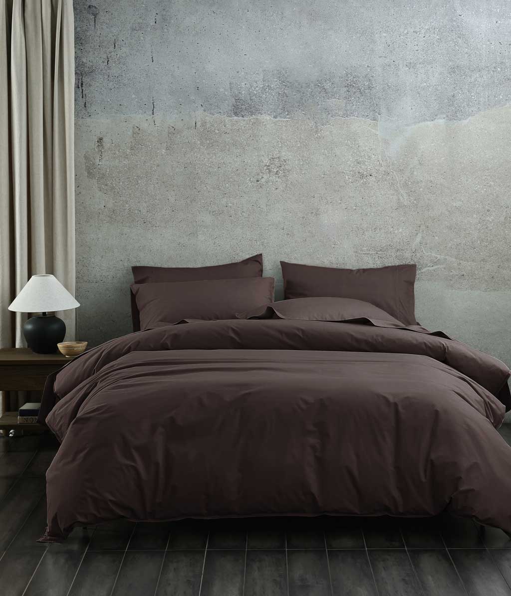 Pure Cotton 250TC Duvet Set Chocolate
