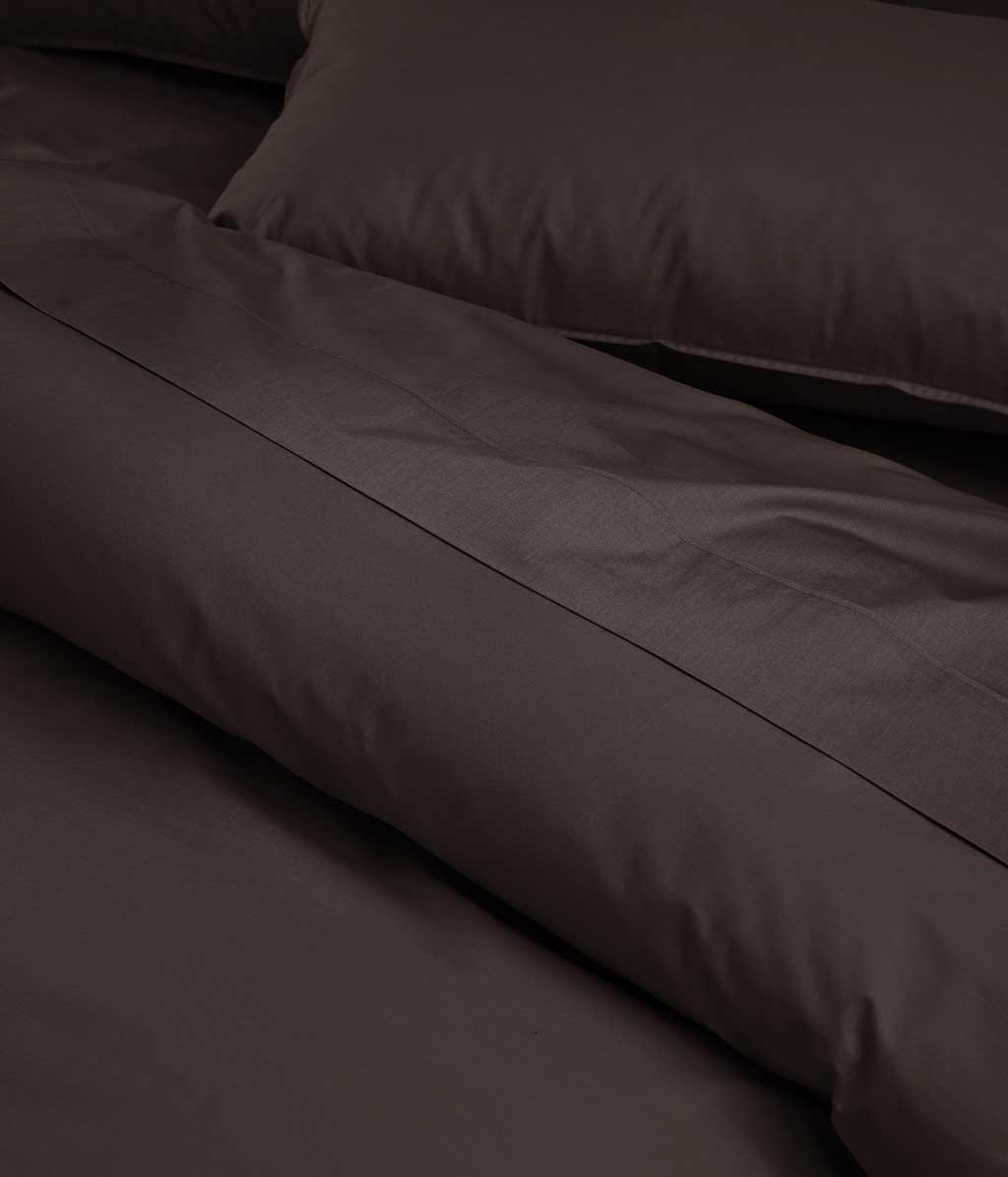 Pure Cotton 250TC Duvet Set Chocolate