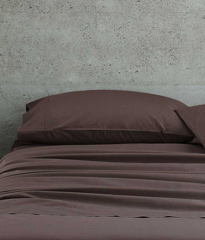 Pure Cotton 250TC Pillowcover Set Chocolate