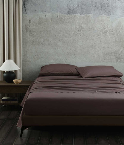Pure Cotton 250TC Sheet Set Chocolate