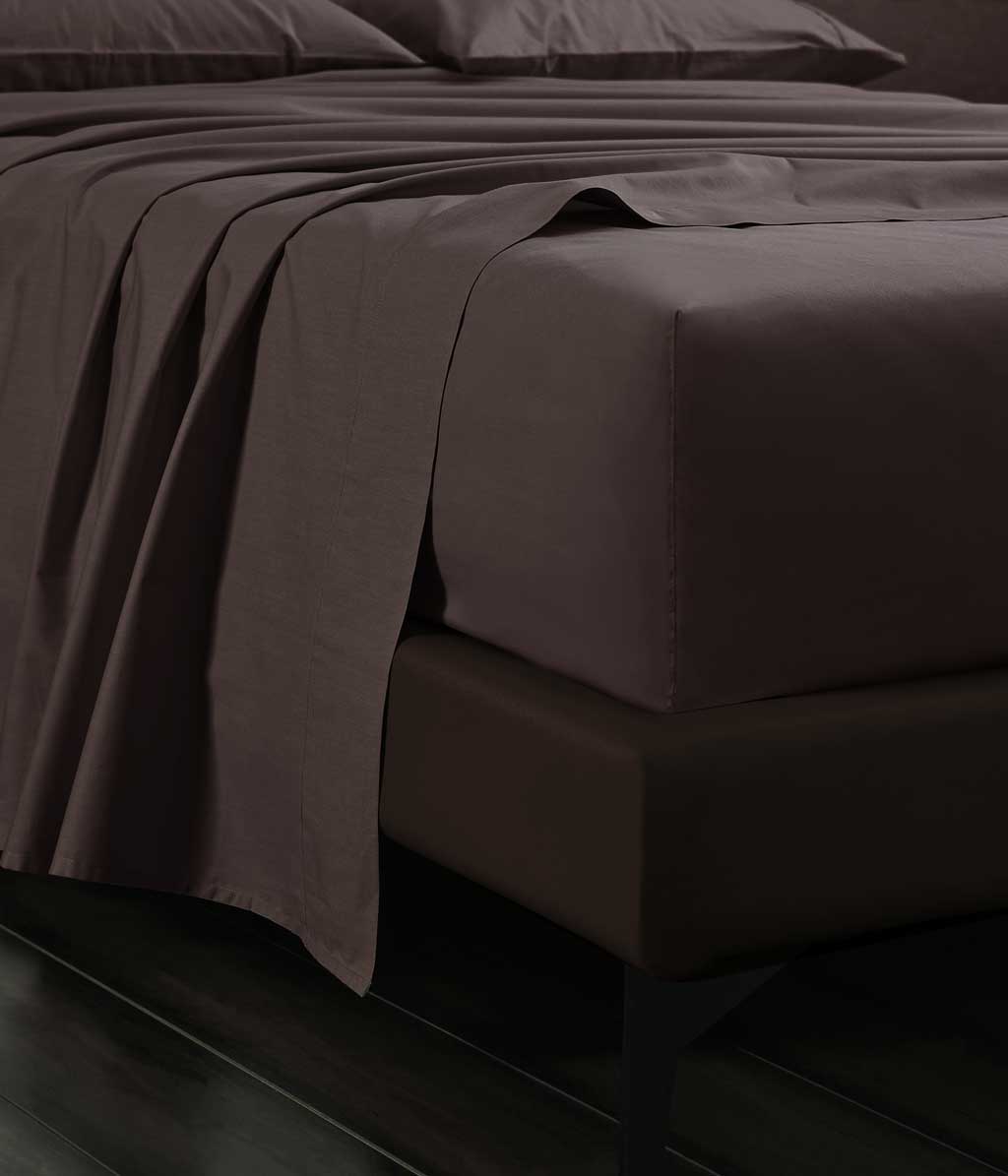 Pure Cotton 250TC Sheet Set Chocolate