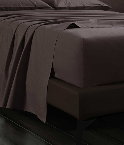 Pure Cotton 250TC Sheet Set Chocolate