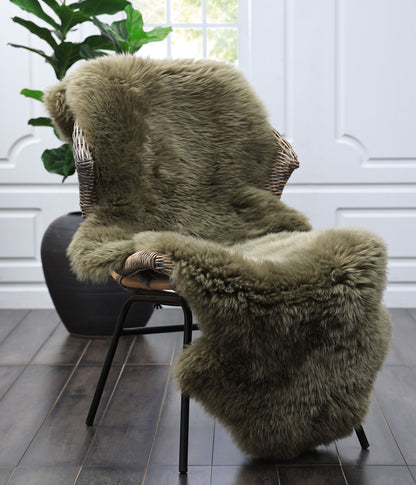 NZ Wool Sheepskin Rug Olive