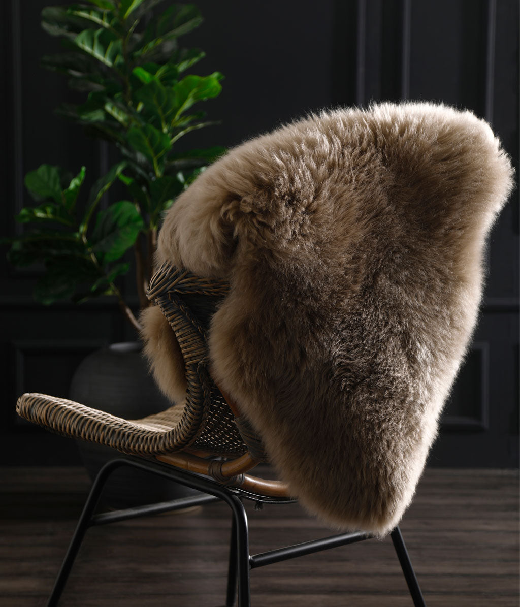 NZ Wool Sheepskin Rug Taupe