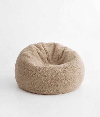 NZ Short Wool Bean Bag Walnut