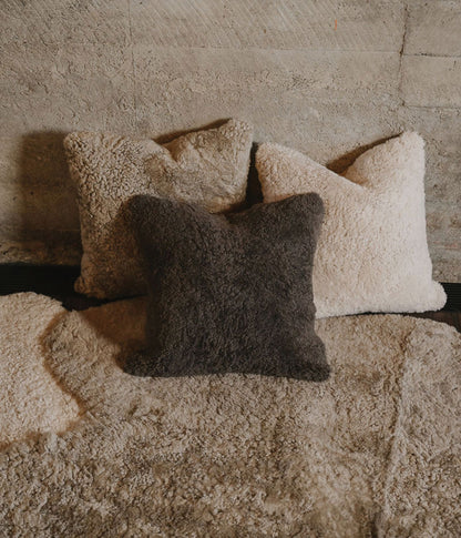 NZ Wool Sheepskin Cushion Cloud