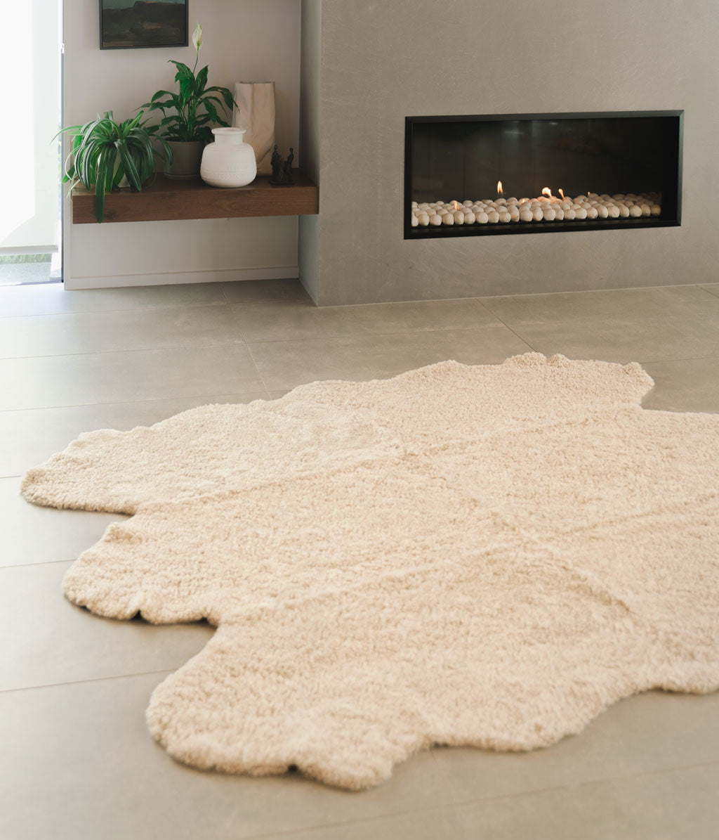 NZ Short Wool Sheepskin Rug Cloud