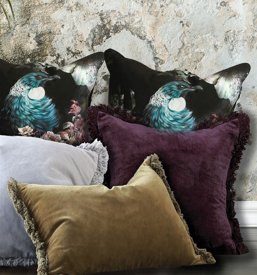 Tui Blossom Velvet Cushion