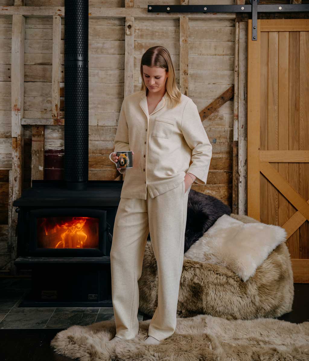 Willow Pyjama Top Ecru