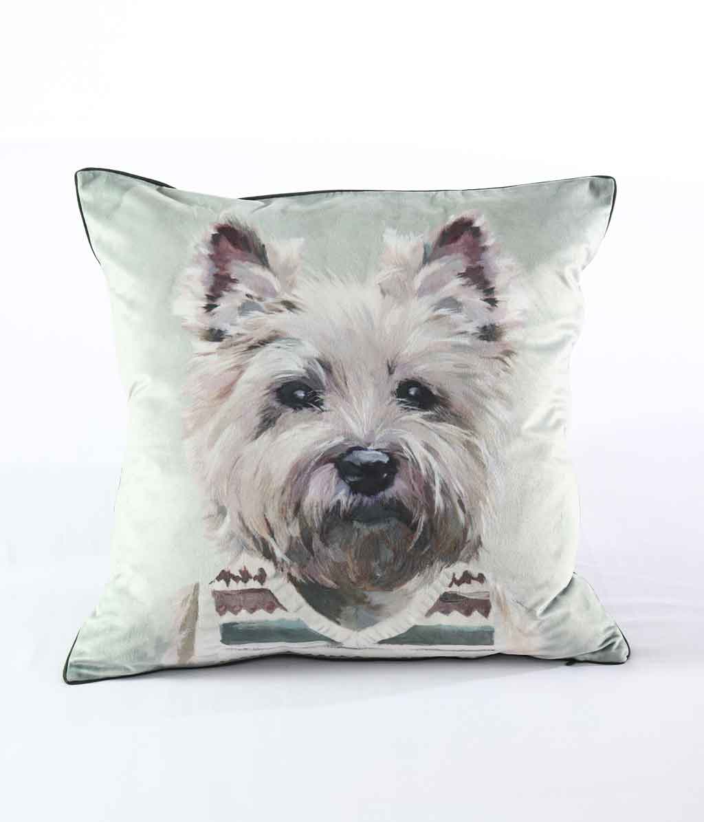 Westie in a Vestie Cushion