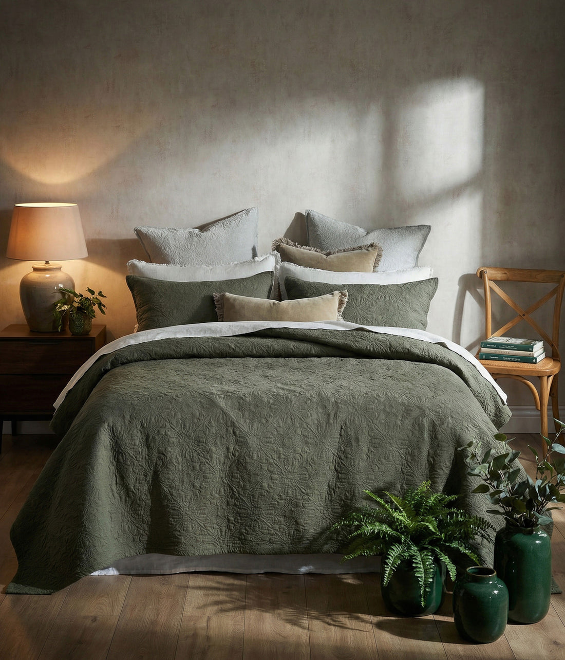 Hawthorne Bedspread Set Ivy