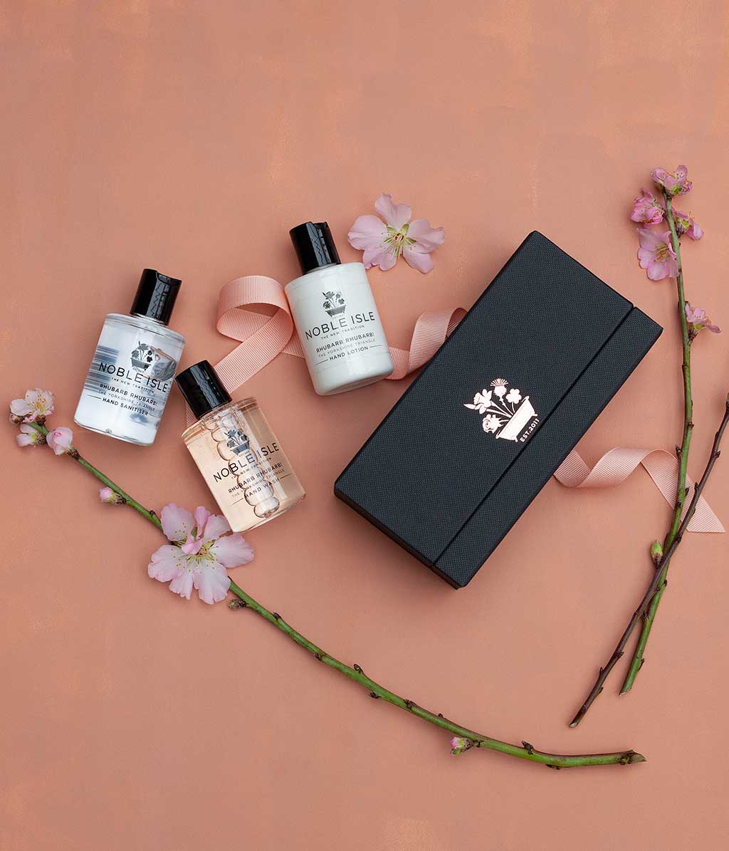 Noble Isle Rhubarb Rhubarb Hand Care Trio