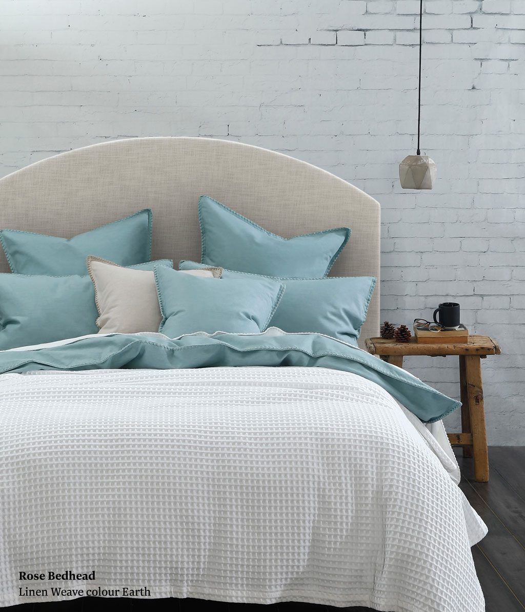 Rose Bedhead - Linen Weave - Earth