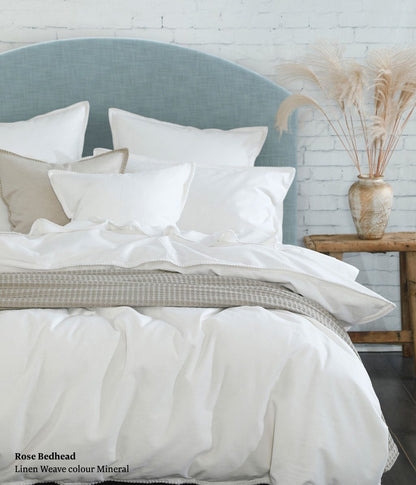 Rose Bedhead - Linen Weave - Mineral