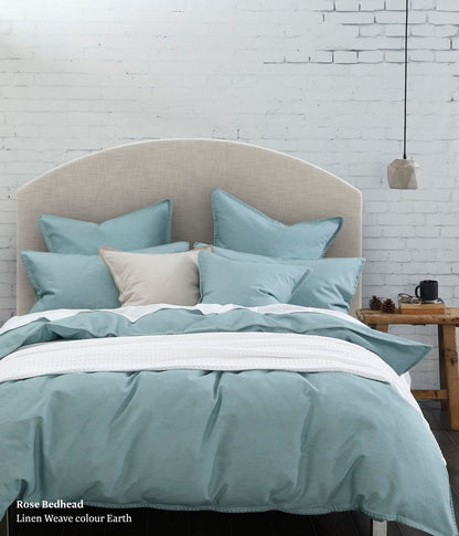 Rose Bedhead - Linen Weave - Earth