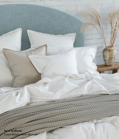 Rose Bedhead - Linen Weave - Mineral