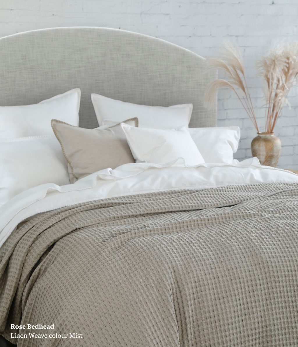 Rose Bedhead - Linen Weave - Mist