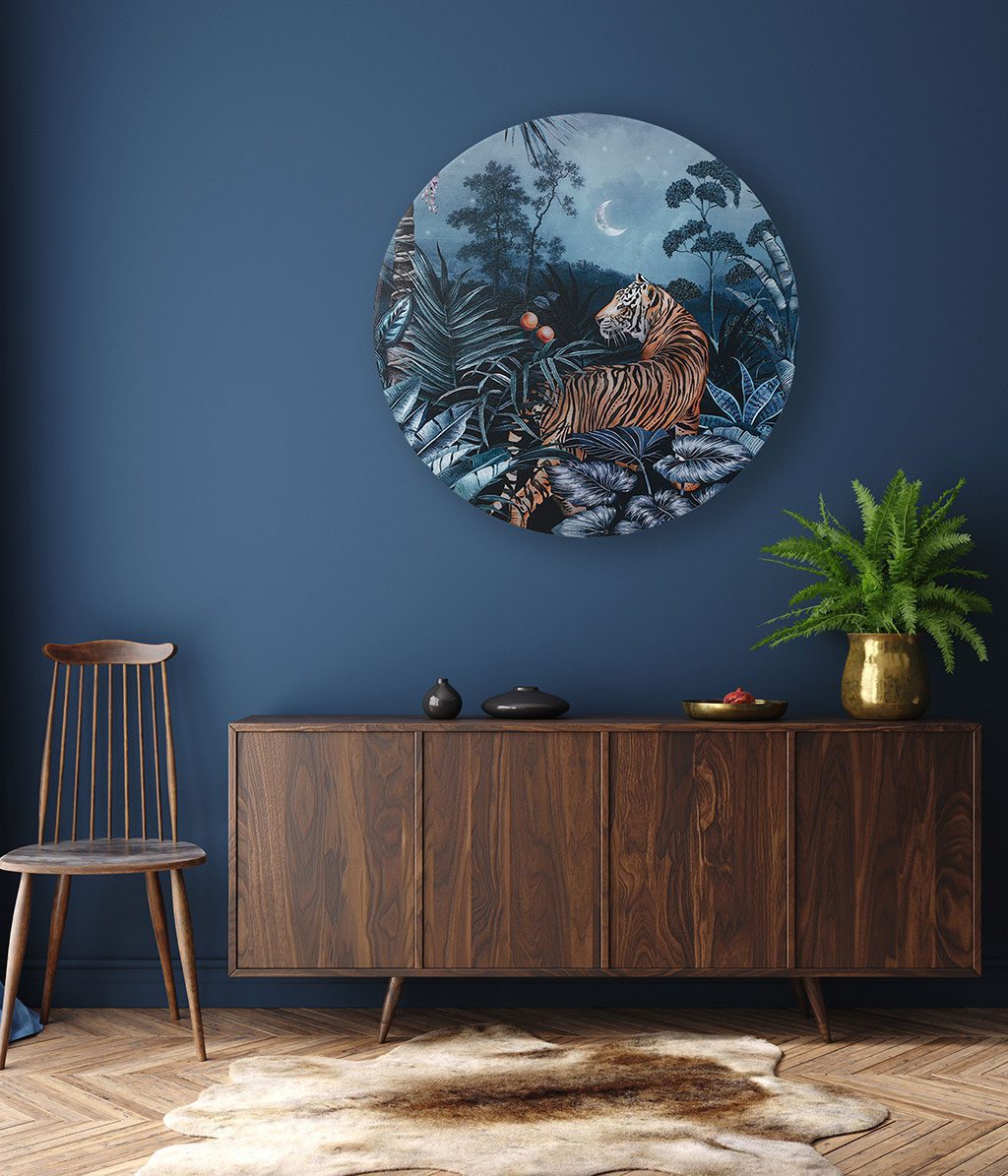 Caspian Midnight Wall Art Round