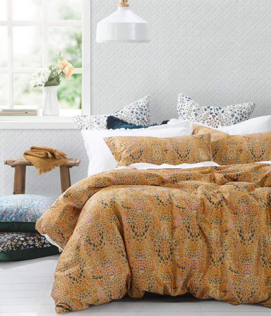 Hattie Duvet Set Gold
