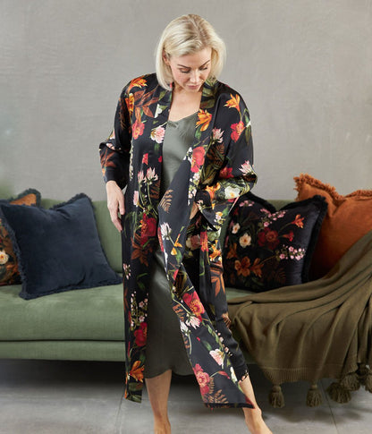 Silk Robe Isola Black