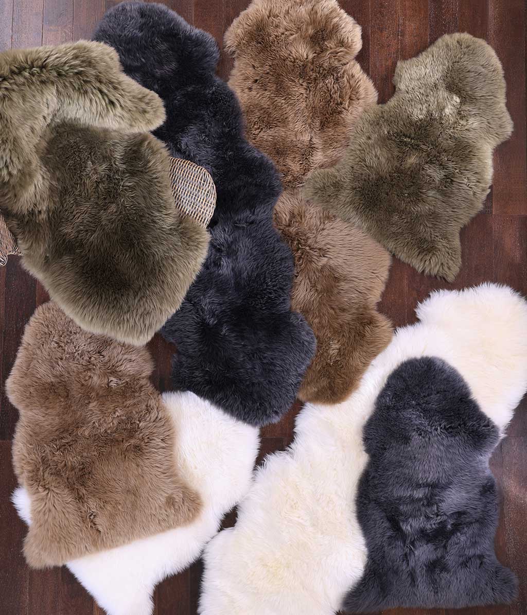 NZ Wool Sheepskin Rug Charcoal